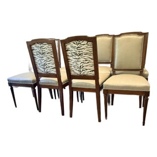 Set of 6 Vintage Louis Style Dining Chairs For Sale