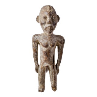 Early 20th Century Kongo Double Sided Male and Female Wood Figure For Sale