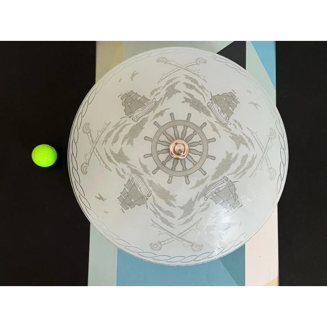 1960s Nautical Ships Flush Light For Sale - Image 9 of 16