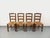 Four vintage Brutalist chairs from the 1960s, rustic chalet style. Made of wood with straw seats. Very good overall...