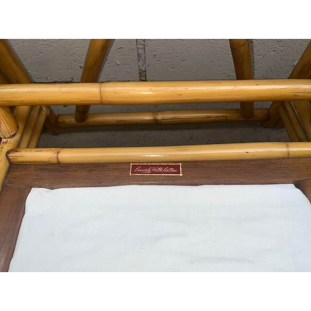 1950s Vintage Beverly Hills Rattan Rare 4 Strand Modular Sofa For Sale - Image 5 of 6