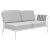Ribbons White Double Left Sofa by Mowee For Sale