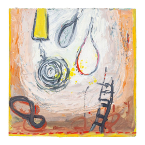 Elfi Schuselka Abstract Composition Oil on Paper