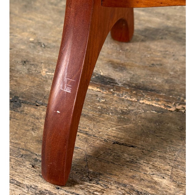 Mid Century Scandinavian Modern Teak Vanity Mirror With Sculptural Stand For Sale - Image 12 of 12