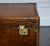 Vintage Hand-Dyed Brown Leather Lockable Storage Steamer Trunk For Sale - Image 17 of 18