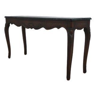 French Louis XV Style Marble Top Console Table Server For Sale
