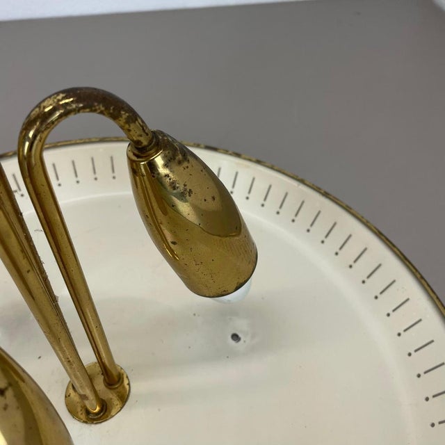 Round Brass Ceiling Light in the style of Gino Sarfatti, Italy, 1950s For Sale - Image 12 of 18