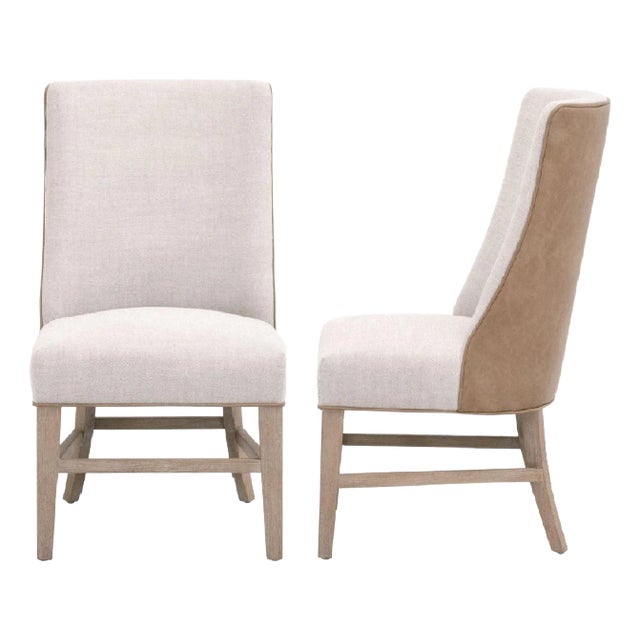 Essentials For Living Duet Performance Fabric Armless Head Dining Chair - Set of 2 For Sale