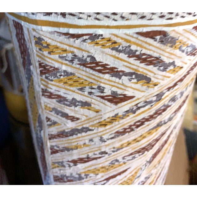 Early 21st Century Australian Aboriginal Painting on Hollow Log For Sale - Image 5 of 6