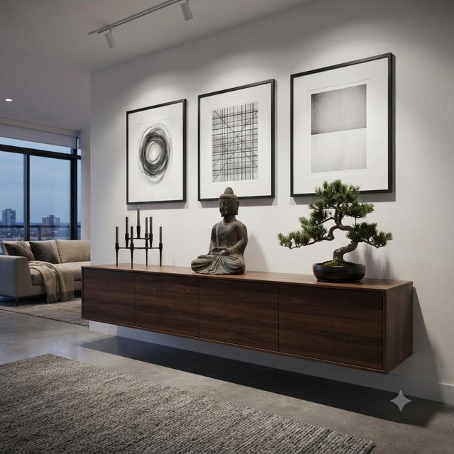 18.5" Gray Brown Distressed Marks Stone Sitting Buddha Statue For Sale In San Francisco - Image 6 of 10