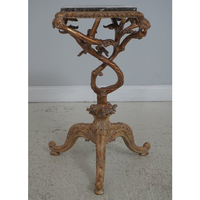 Pair Maitland Smith Faux Branch Form Marble Top Pedestals For Sale - Image 12 of 15