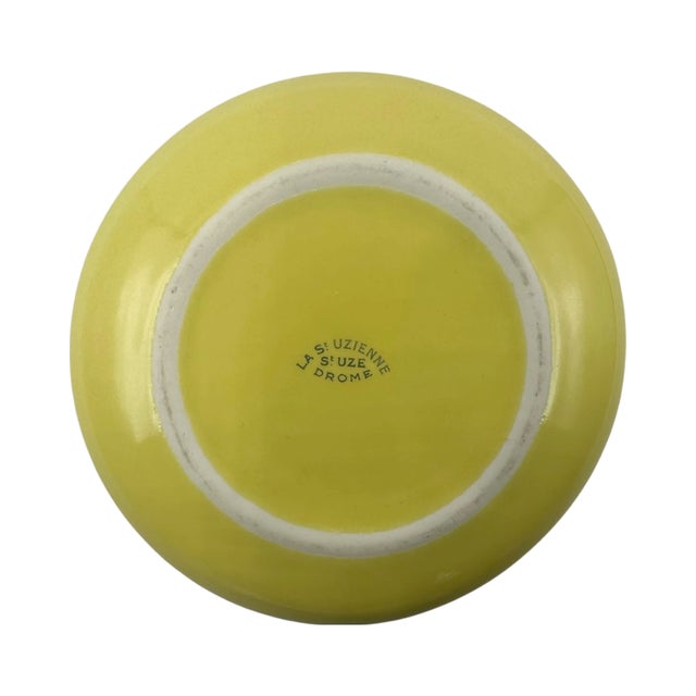 Ceramic Vintage Hotel De Noailles Marseille Ashtray France Yellow Ceramic Catchall Dish For Sale - Image 7 of 12