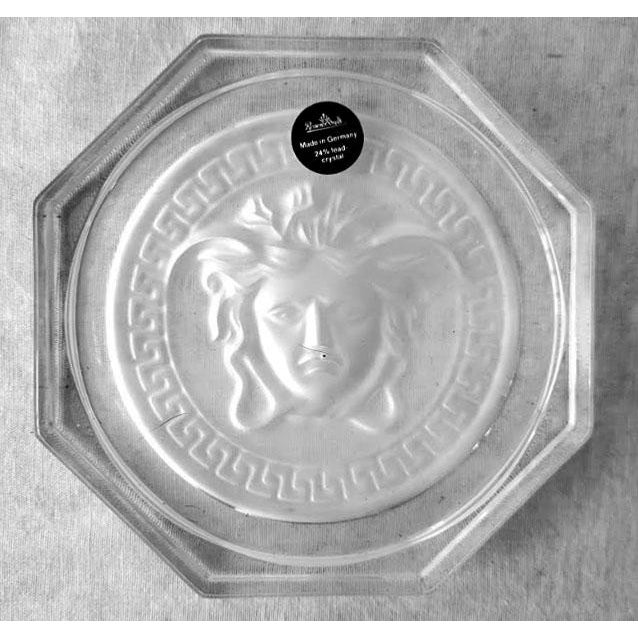 Contemporary Rosenthal Versace Lumiere Medusa Coasters - A Pair New in Box For Sale - Image 3 of 5
