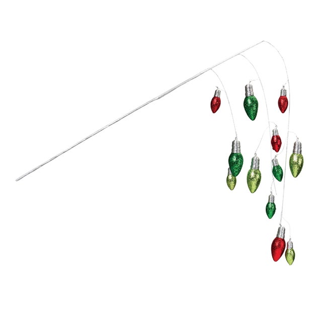 Add a festive touch to your holiday decor with this stunning set of Hanging Holiday Light Sprays! Featuring classic red,...