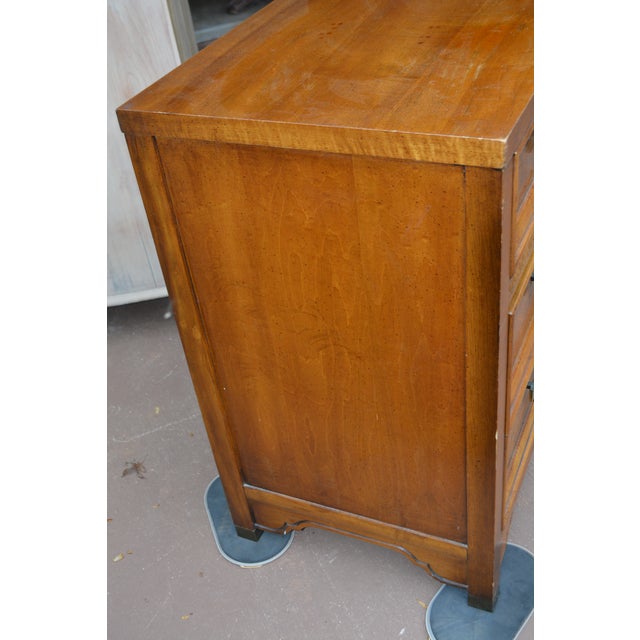 Henry Link Vintage Henry Link Mandarin Collection Burlwood Triple Dresser / Chest of Drawers Credenza For Sale - Image 4 of 14