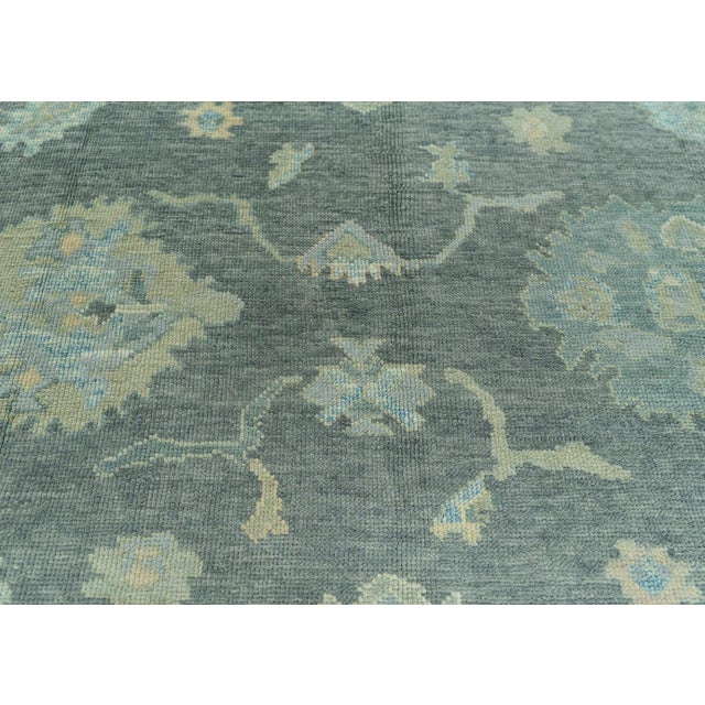 Turkish Turkish Oushak Rug 9'11" x 10'1" #19175 For Sale - Image 3 of 8
