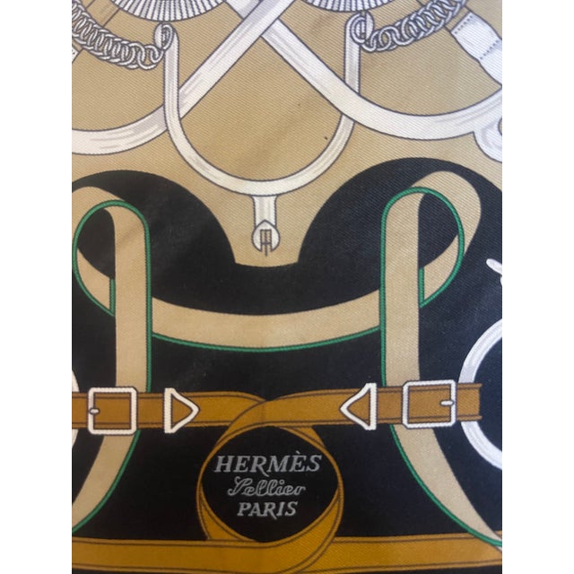 Hermès Éperon D’or 1989 Gavroche Silk Scarf Designed by Henry D’Origny For Sale - Image 9 of 10
