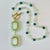 1980s Green Gemstone Jade Bead Necklace Gold Tone Toggle Closure For Sale - Image 9 of 9