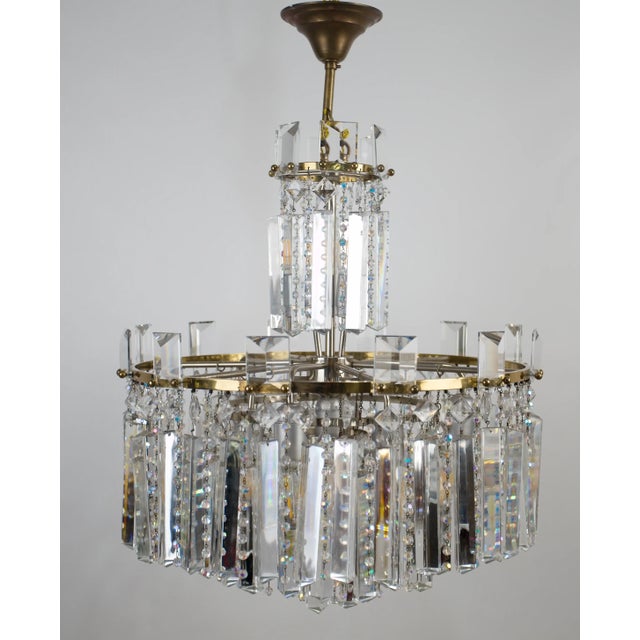 Cut Lead Crystal Chandelier For Sale - Image 11 of 12