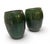 2000 - 2009 Pair of Vintage Emerald Green Glazed Ceramic Planters For Sale - Image 5 of 11