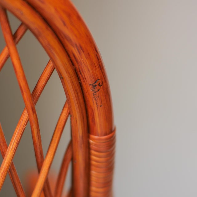 Italian Wicker Armchairs from Gervasoni, 1970s, Set of 2 For Sale - Image 14 of 18