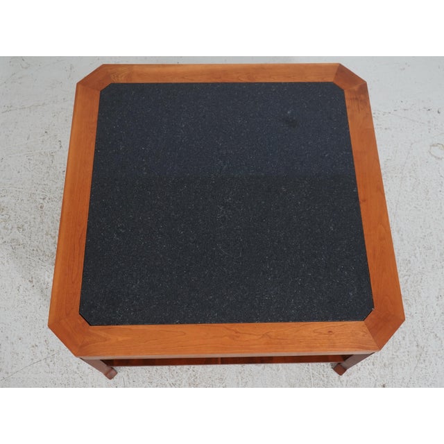 Arts & Crafts Stickley Cherry 21st Century Collection Granite Top Coffee Table For Sale - Image 3 of 12