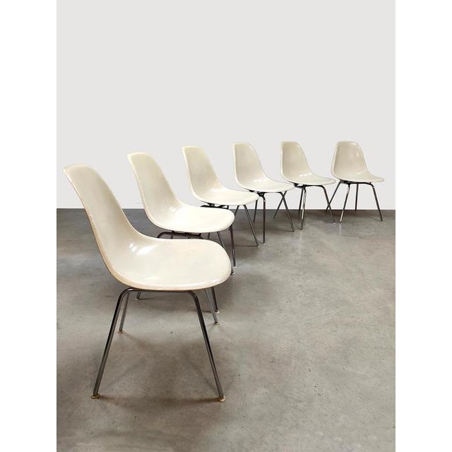 Vintage Fiberglass DSX Dining Chairs by Charles & Ray Eames for Herman Miller, 1960s, Set of 6 For Sale - Image 9 of 9