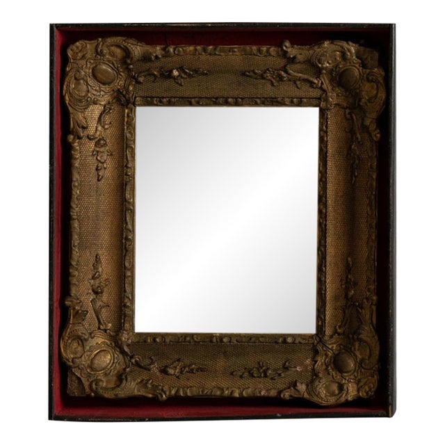 19th Century France Rococo Gold Wood Mirror For Sale
