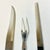 1950s Vintage English Boho Chic Sheffield Bakelite Handled Carving Cutlery - Set of 3 For Sale - Image 11 of 14