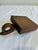 Brown Antique Primitive Wooden Chamberstick Candle Holder For Sale - Image 8 of 9