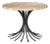 Contemporary Ironies Aslo Wrought Iron and Faux Wood Center Table For Sale