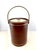 Vintage Mid Century Brown Leatherette & Gold Ice Bucket Barware Set With Tools For Sale - Image 9 of 14