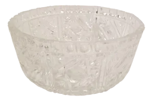 Vintage Depression Glass Lead Crystal Large Round Bowl