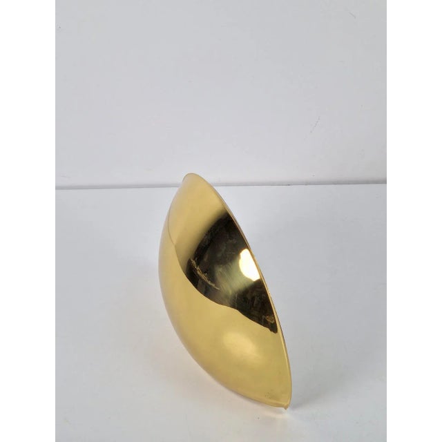 Vintage Half Moon Wall Lamp in Brass, 1980, Set of 3 For Sale - Image 11 of 12