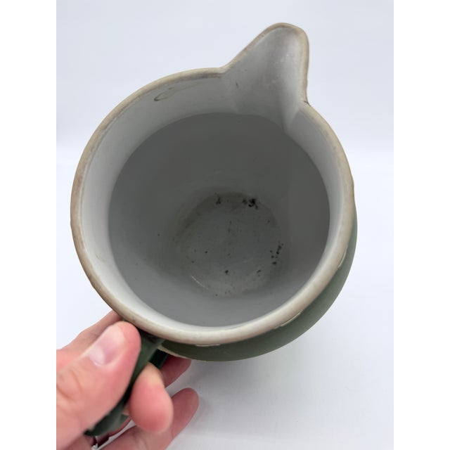 Antique Olive Green Wedgwood Jasperware Pitcher England, Circa 1891–1908 For Sale - Image 14 of 18