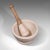 Wood 1900s Antique Victorian English Ceramic Mortar and Pestle For Sale - Image 7 of 12