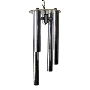 Sciolari Style Acrylic Chrome Tubes Light Fixture Pendent