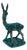 Mid-Century Italian Turquoise Glazed Ceramic Fawn by Magri, 1960s For Sale