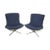 Monica Forster for Bernhardt Chrome Base Swivel Vika Lounge Chairs - a Pair For Sale