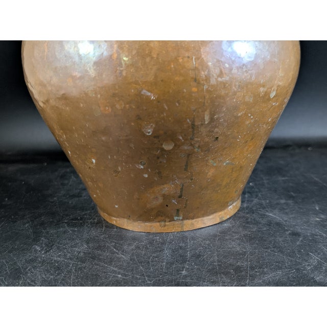 Copper Antique Galvanized Steel & Copper Water Jug Pitcher Double Spout 14" For Sale - Image 8 of 9