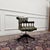 Wood Chesterfield Desk Chair in Green Leather For Sale - Image 7 of 8