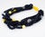 Plastic Angela Caputi Black and Yellow Multi-Strand Resin Choker Necklace For Sale - Image 7 of 10