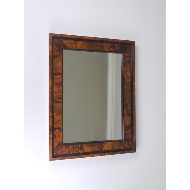 Mid 19th Century Antique Biedermeier Square Walnut Wall Mirror, Vienna, 1850s For Sale - Image 5 of 18