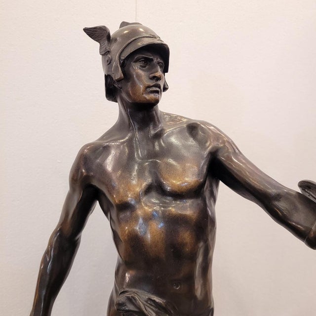 Émile Louis Picault, Sculpture of Gallic Warrior, 1800s, Bronze For Sale - Image 12 of 18