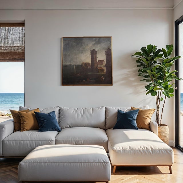 Unknown, Seascape, 1770, Oil on Canvas, Framed For Sale - Image 14 of 16