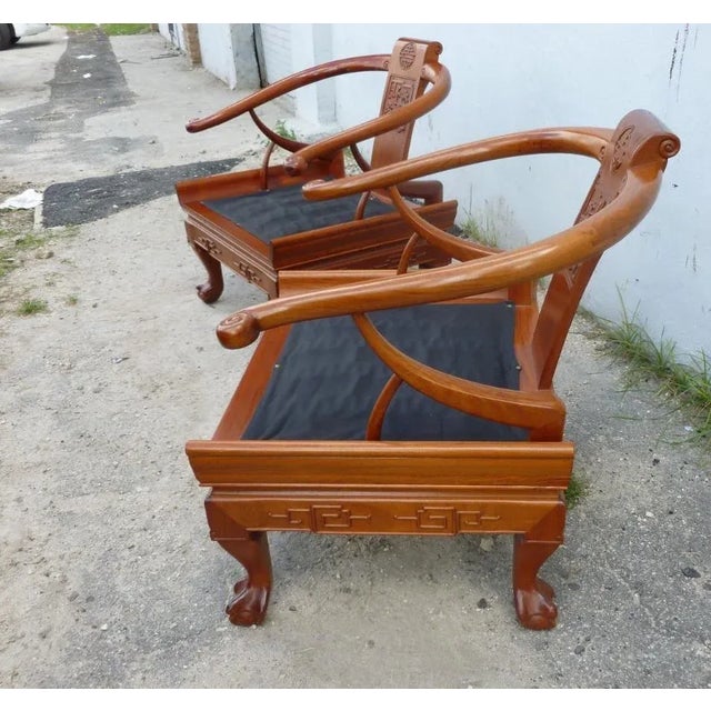 Wood 1960s Ming Arm Chairs - a Pair For Sale - Image 7 of 10