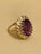 10 Carat Checker Board Amethyst Cocktail Ring in 14 Karat Yellow Gold For Sale - Image 11 of 18