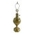 20th Century Indian Engraved Brass Table Lamp With Floral Decoration For Sale