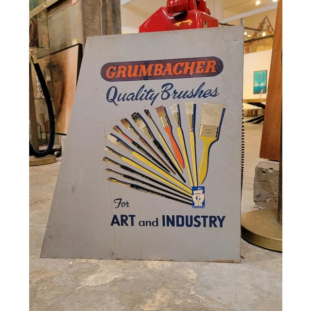 Mid 20th Century Mid 20th Century Industrial Paintbrush Point of Sale Cabinet For Sale - Image 5 of 11