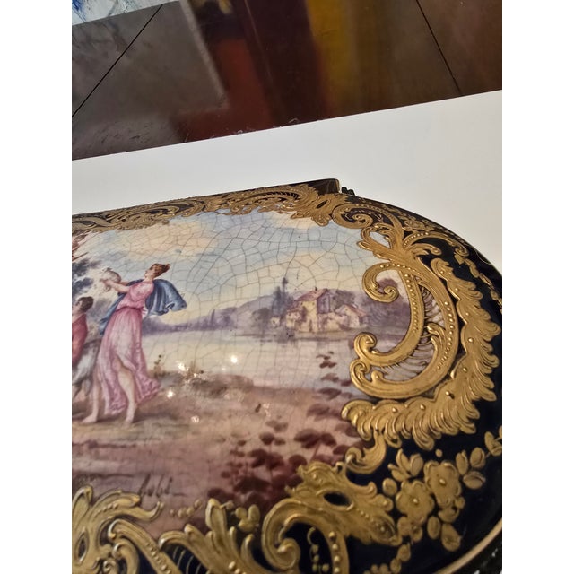 Antique Sevres Museum 24k Gold Porcelain Jewel Box For Sale - Image 9 of 12